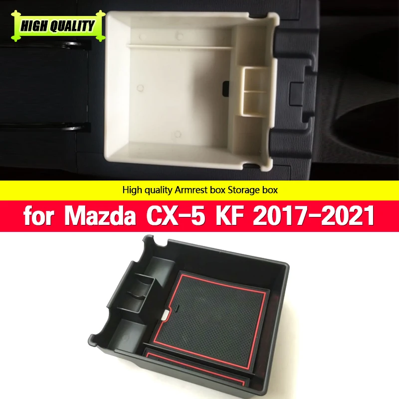 

Аксессуары для Mazda ящик для хранения в подлокотнике автомобиля CX5 2017-2021 2019 2018 KF, автомобильная центральная консоль, органайзер, контейнер, держатель, коробка