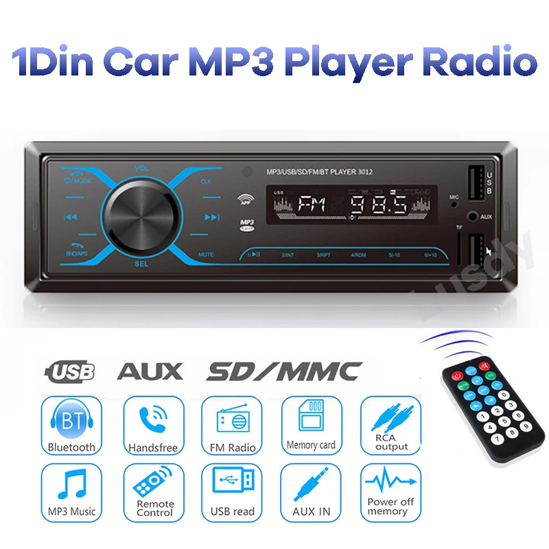 Автомобильный стерео MP3-плеер 12 В/24 В 1DIN FM-радио Bluetooth автомобильные