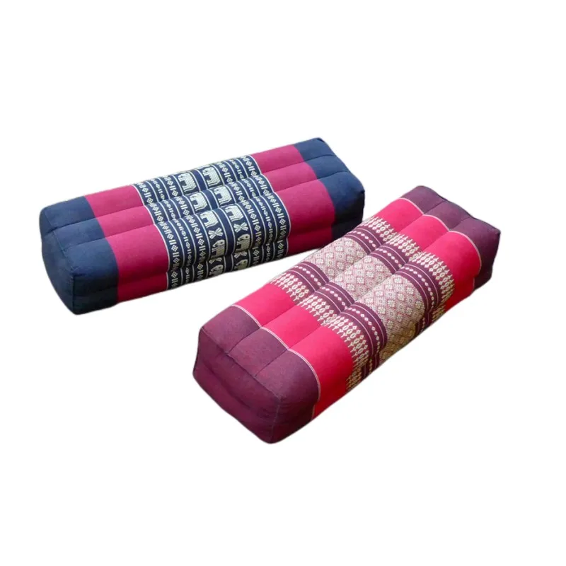 Thai Kapok Yoga Pillow Seat 50x18x12cm Rectangle Bolster Pil