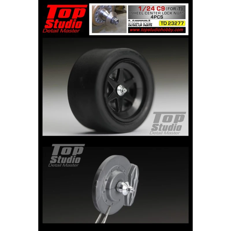 

Top Studio TD23277 1/24 C9 Wheel Center Lock Nuts 4PCS Model Car Detail-up Set For Tamiya Modifications Hand Made Model