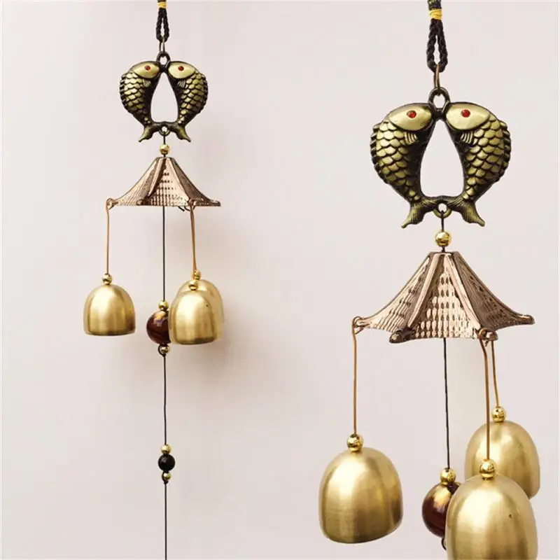 

Gardening Metal Bell Pendant Copper Alloy Vintage Alloy Pixiu Kylin Pendant High Quality Wind Bell Home Decoration Windbell