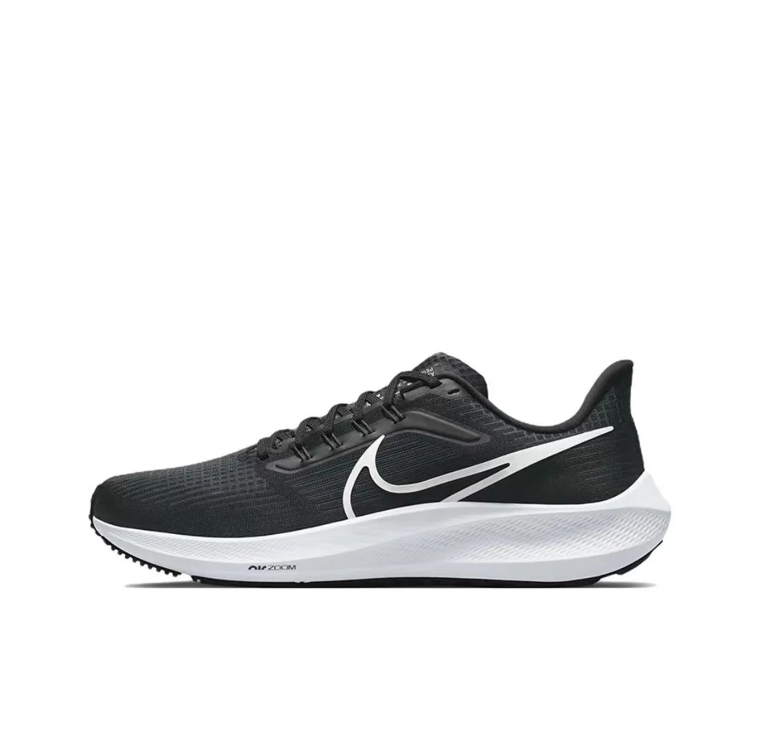 Мужские повседневные кроссовки Nike Air Zoom Pegasus 39 Marathon с низким вырезом черно-белые