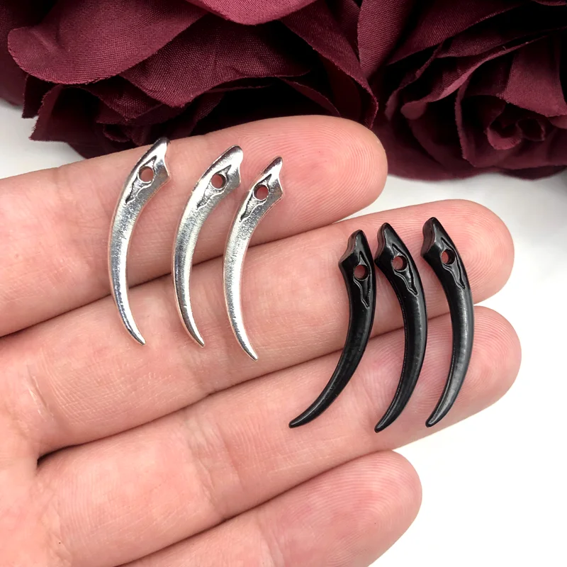 10pcs Vampire Fangs Pendant,Vampire Pendant,Goth Jewelry,Fang Charm,Necklace Earring DIY Handmade Craft Accessories