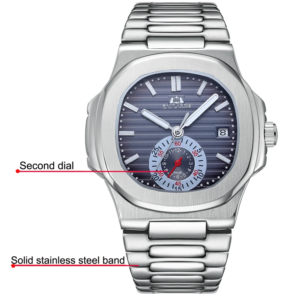 New Automatic Mens Watches Top Luxury Business Sport Mechanical Watch Fashion Stainless Steel AAA Clocks Dropshipping |