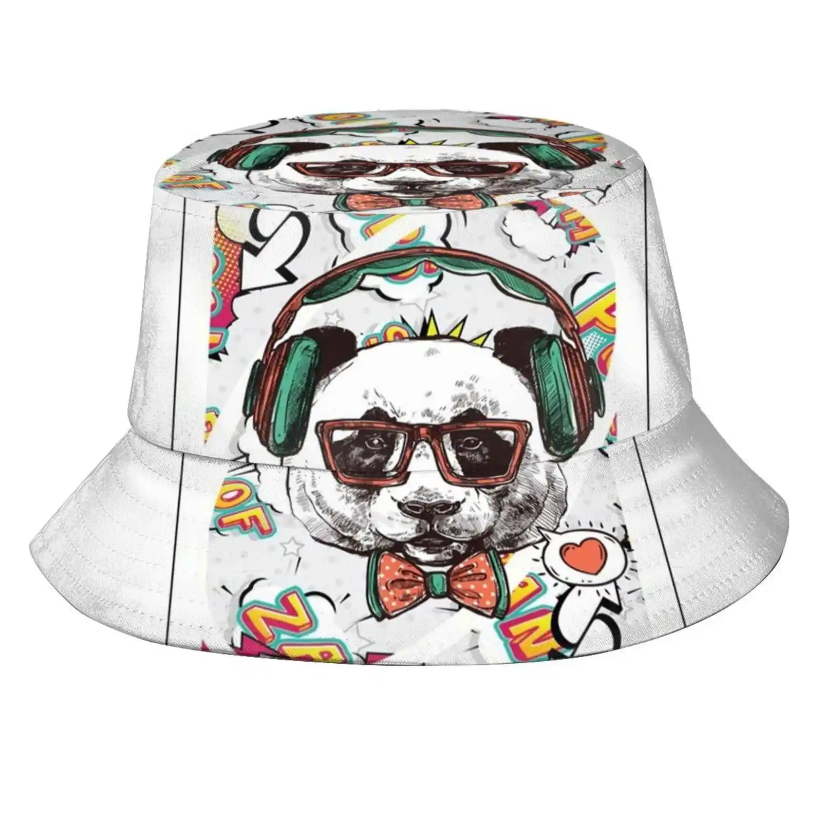 Панама с принтом граффити, шляпа от солнца, в стиле хип-хоп, для музыкальных танцев, панда, Boombox Oops, Zap Bang, Omg, Pop, граффити, бомба, облако No U Uno