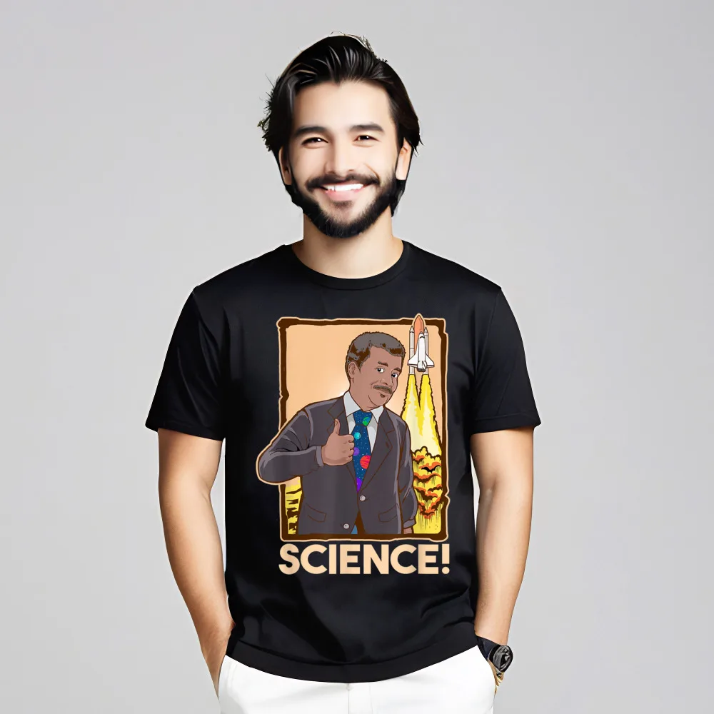 Neil deGrasse Tyson Science 3531 футболка для мужчин забавные рождественские топы футболки с