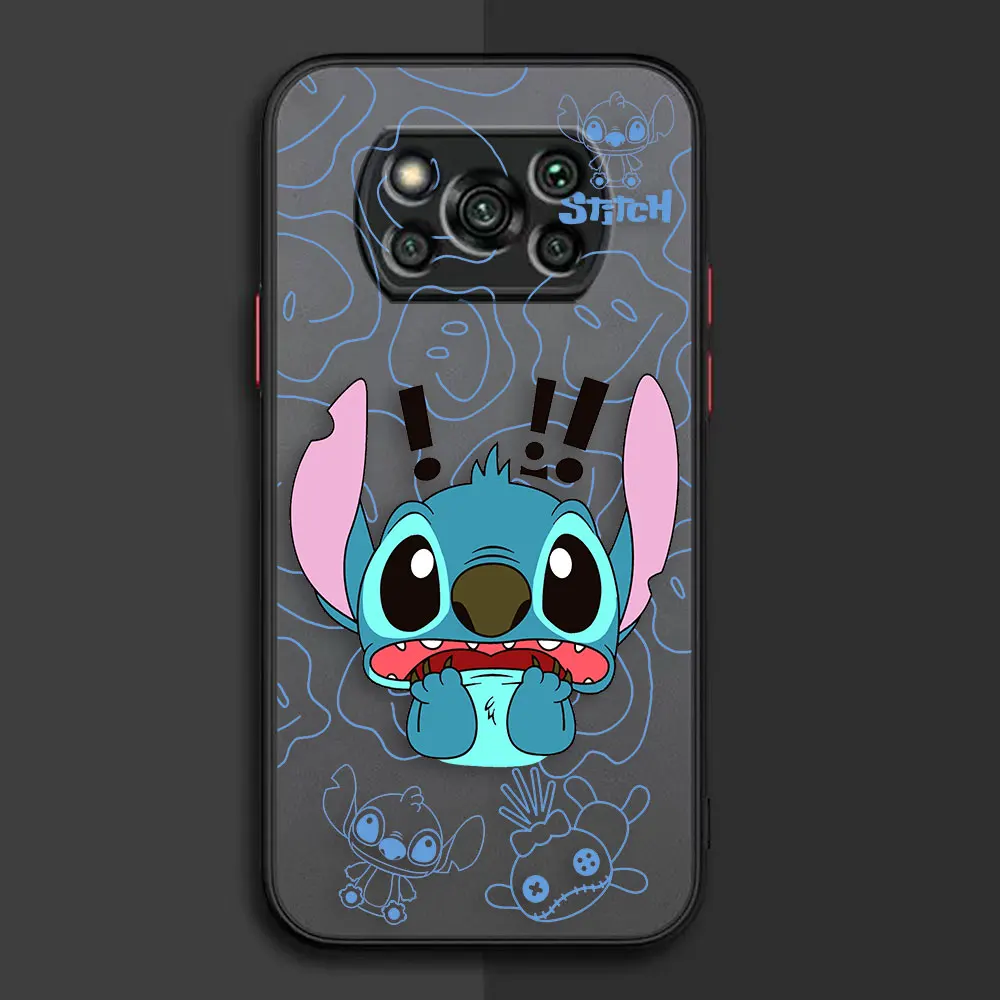 Матовый чехол для телефона с мультяшным рисунком Лило и Стич Xiaomi POCO X5 X4 X3 M4 M3 M2 F5 F4