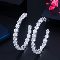 2022 new arrival luxury round earrings for women anniversary gift jewelry wholesale e7325