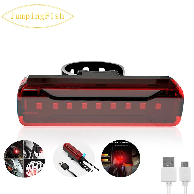 

Taillight Bicycl Bike Rear Tail Light Usb Rechargeable Bicycle Lamp Safety Warning Light Flashlight Bicycle Accessories 2600Mah