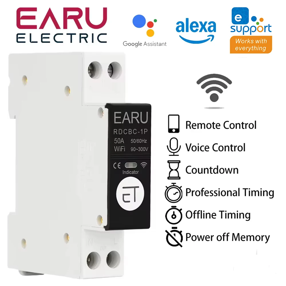 EARUELECTRIC RDCBC WiFi мини автоматический выключатель