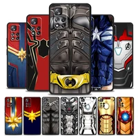 avengers hero marvel for xiaomi redmi note 10 10s 9 9s 9t 8 8t 7 6 5 pro 5g silicone soft tpu black phone case cover coque capa