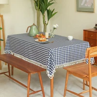bohemian tablecloth table rectangular linen plaid tablecloth lattice table cover home kitchen partywedding dining table cloth