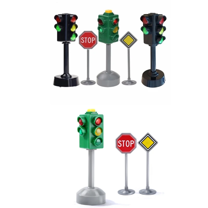 

Kids Interactive Traffic Lamps Portable Daily Skills Educational Toys Relieve Boredom Adjustable Height