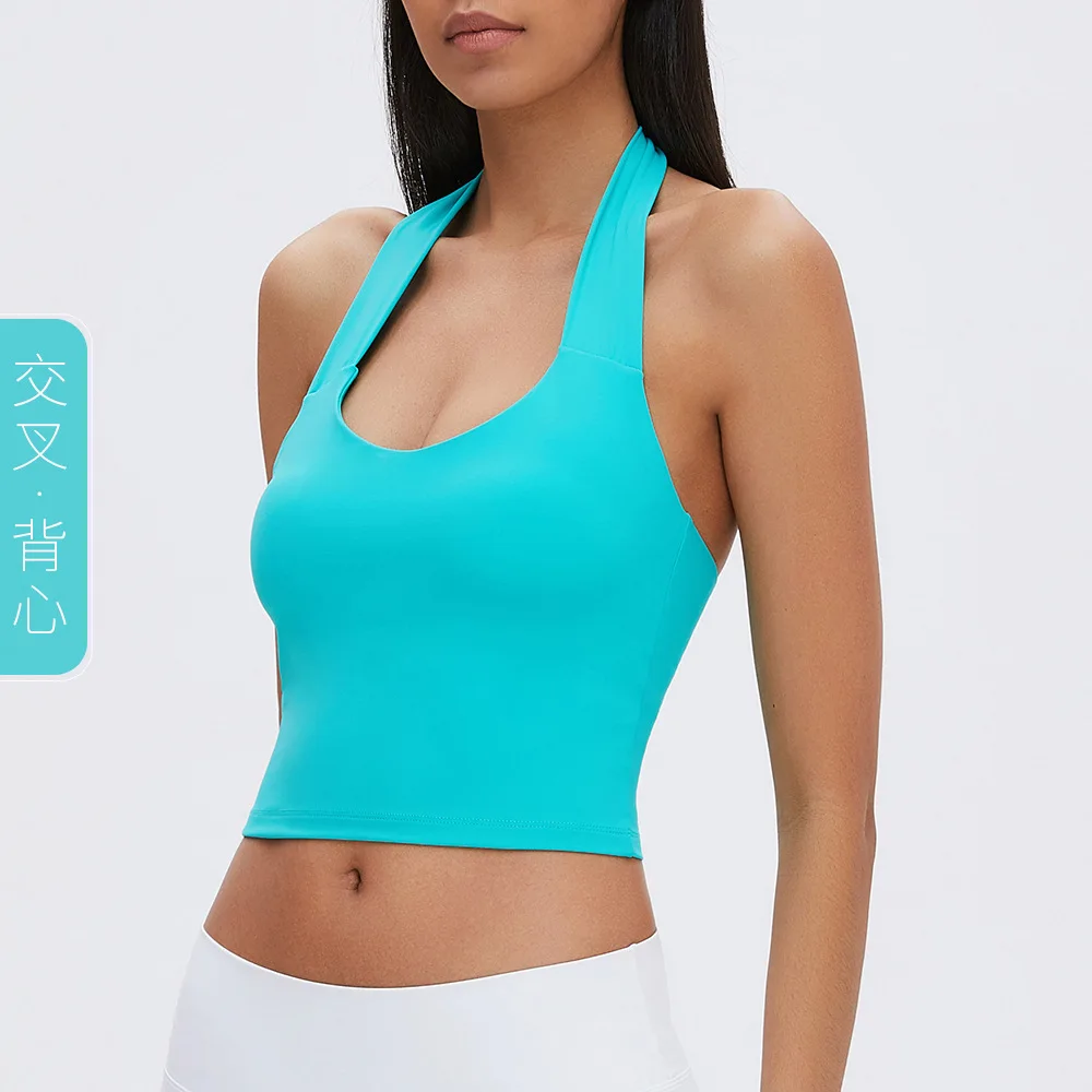 

Tops Sports Bra for Women Gym Yoga Vest Female Nude Beautiful Back Fitness Shockproof Sports Underwear High Strength Yoga Bra