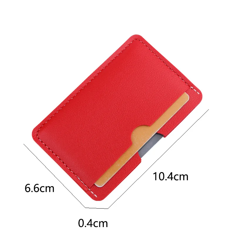 PU Leather Mini ID Credit Bank Business Card Holder 3 Slots Coin Pocket Purse Bag Small Slim Protective Case Shell For Men Women
