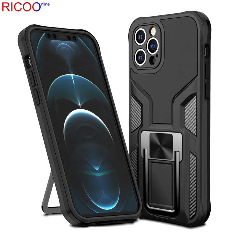 Case For Iphone 14 13 12 11 Pro Xs Max 8 7 Armor Designed Shockproof Rugged Military Grade Protective Slide Lens Protector Case