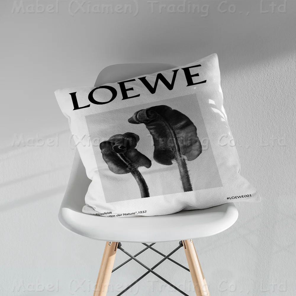 Современная черно-белая подушка с растениями подарок украшение для дома и офиса