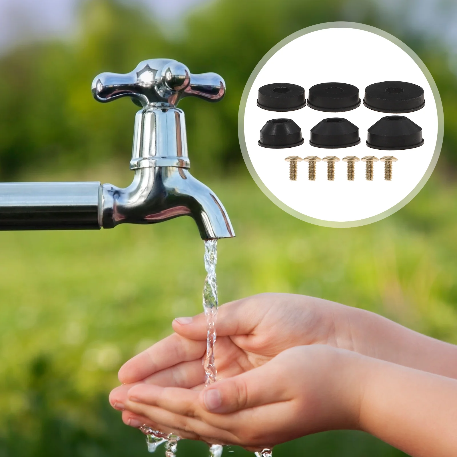 

Washer Repair Water Kit Parts Replacement Outdoor Accessory Washers Tap Part Flat Assortmentrepairing Leak Rubber Hose Bib