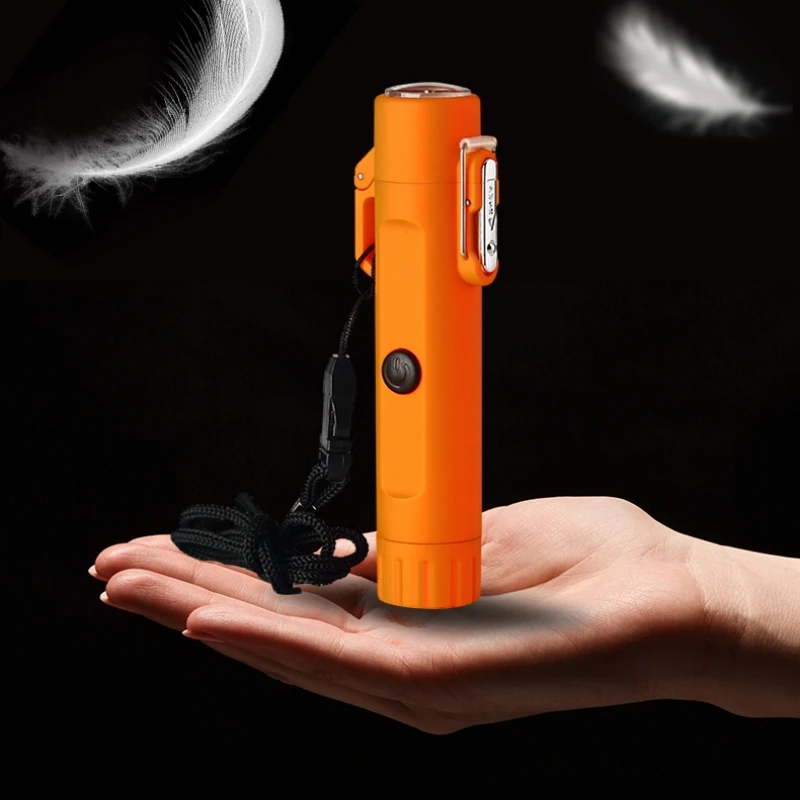 

Metal Flameless Pulse Dual Arc Plasma USB Lighter Suitable For Outdoor Camping Survival, Waterproof, And Windproof Men's Gifts