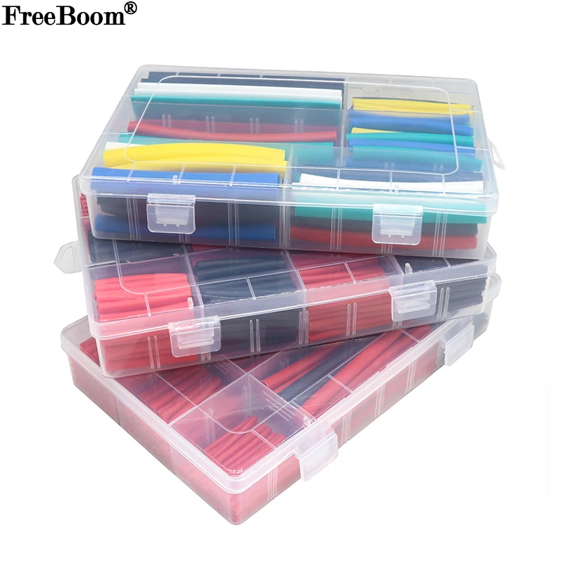 

102-750pcs 2:1 Thermoresistant Tube Heat Shrink Wrapping Kit Assorted Wire Cable Insulation Sleeving 3:1 Heat Shrink Tube set