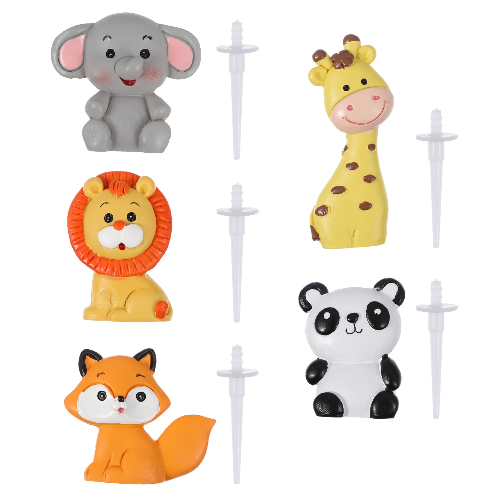 

Wedding Cupcake Topper Animal Cake Figurines DIY Cake Decoration Picks Lion Cake Decor Child