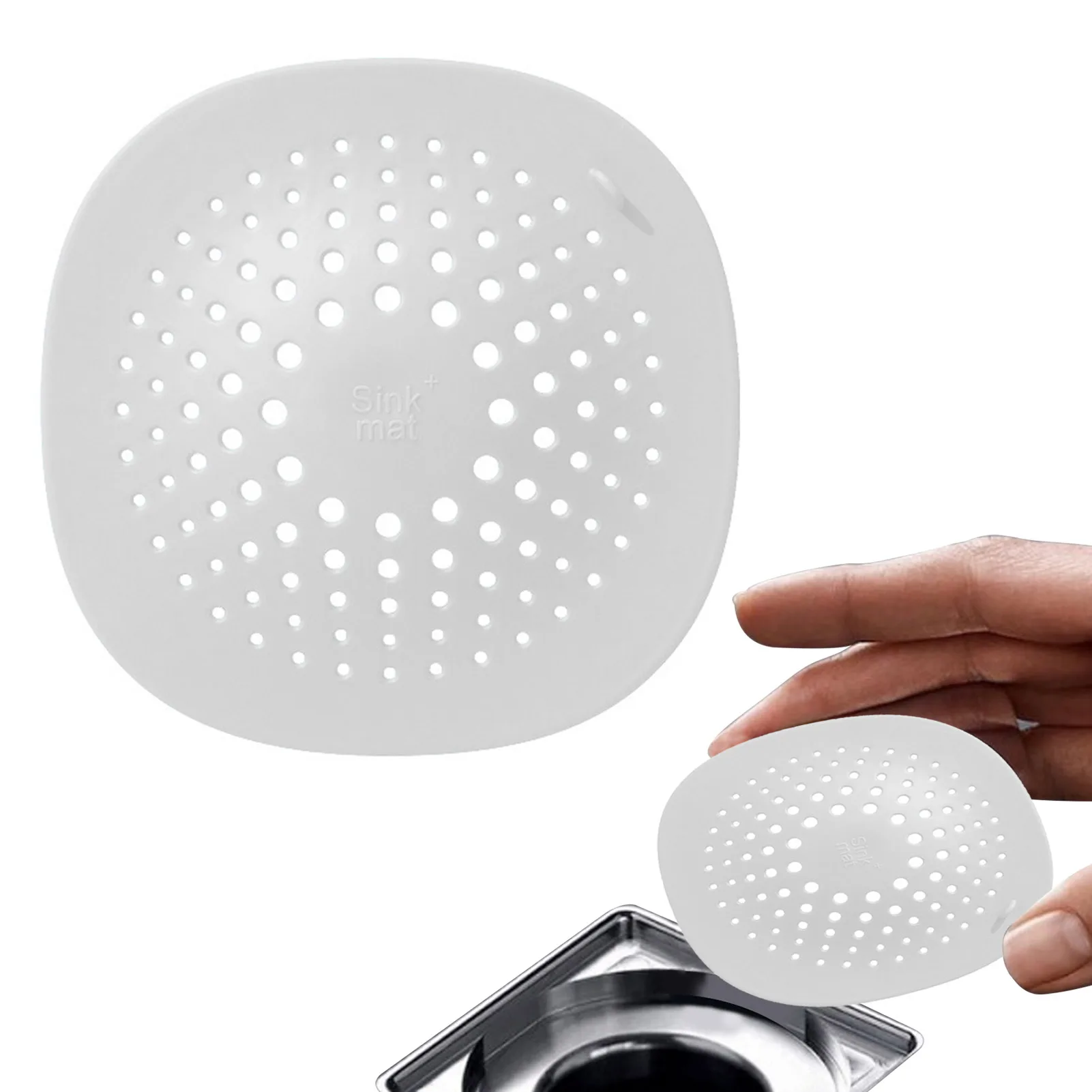 

Drain Cover For Shower TPR Drain Hair Catcher Flat Silicone Plug For Bathroom And Kitchen Filter Shower Drain Protection Flat