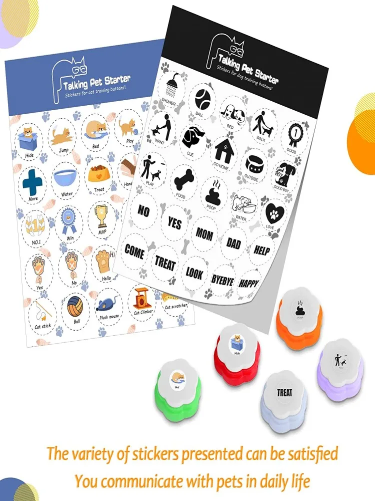 Kup RIBOSY 8 Sztuk Szkolenia Rozmowy Przyciski Dla Psów, Zwierzęta Domowe Są Komunikacji Nagrywania Głosu, Proszę Kliknąć Na Przycisk „ Dziecko Interakcji Rozmowy Odpowiedzi Brzęczyk