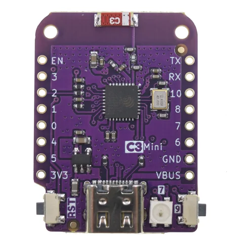 C3 Mini V2.1.0 - LOLIN WIFI Bluetooth LE BLE IOT Board ESP32-C3FH4 4MB FLASH MicroPython Arduino совместимый