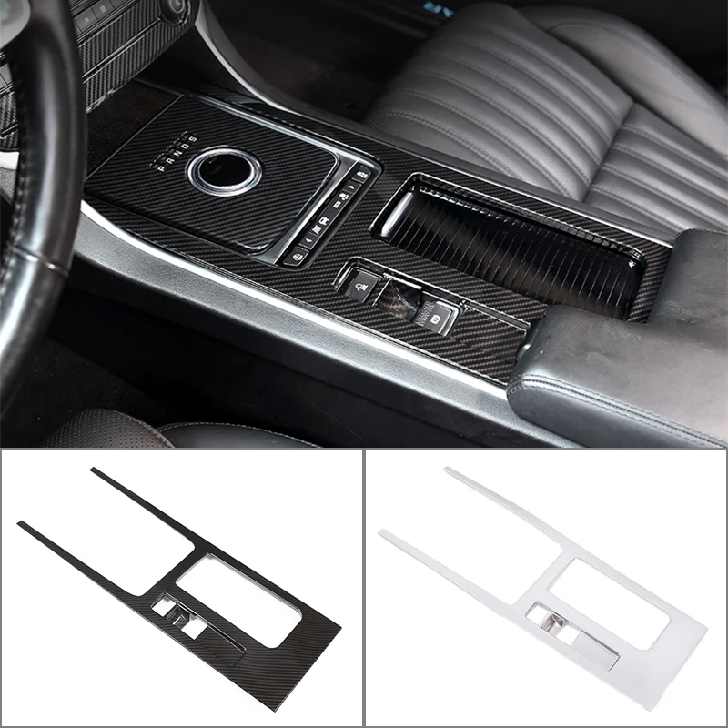 

Carbon Fiber Style Car Central Gear Shift Water Cup Holder Panel Cover Trim Sticker For Jaguar F -Pace Xe Xel Xf Xfl 2016 -2020