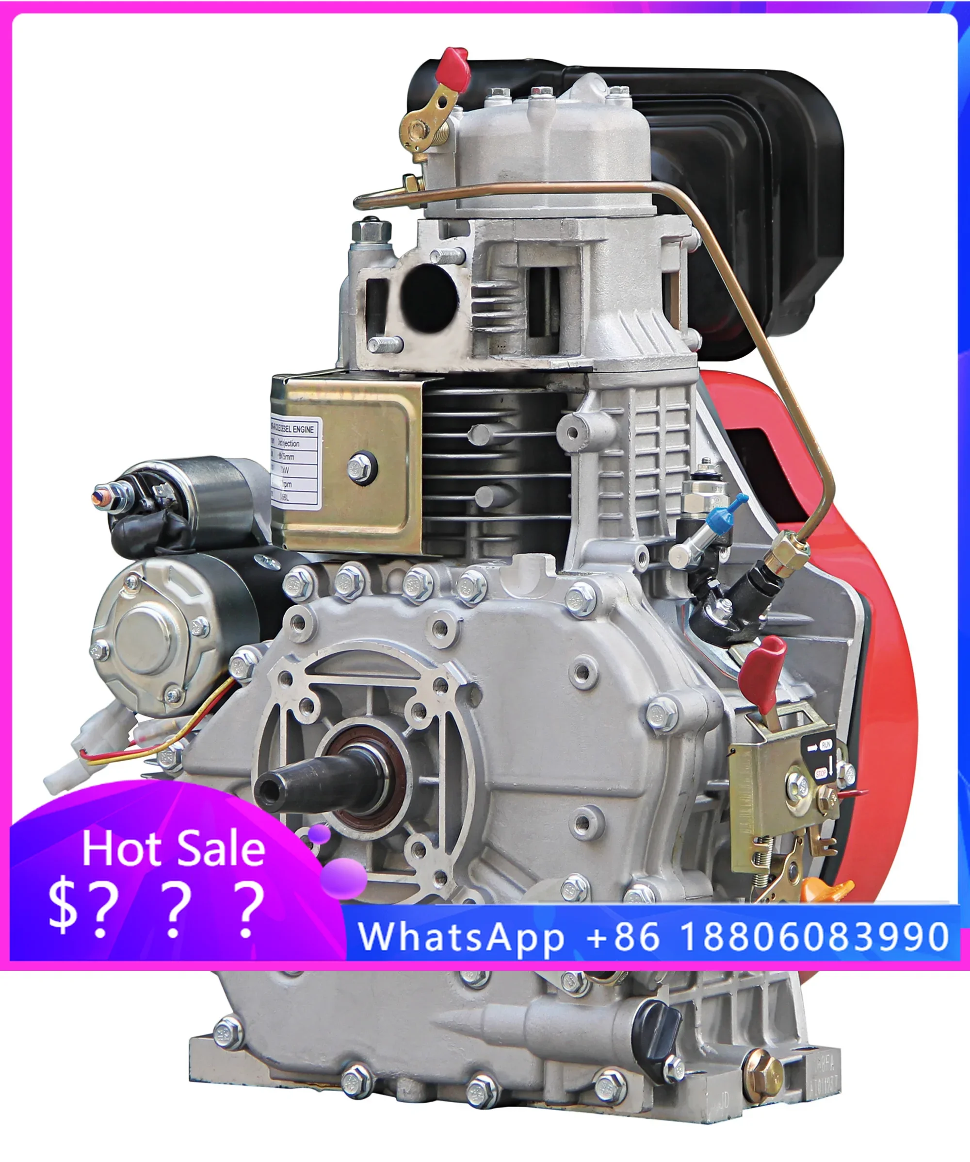 JAVarns 12h·p die-sel двигатель для двигателя генератора мощностью 6 кВт конический вал G3