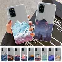 babaite retro sunset snow mountain phone case for samsung a 10 20 30 50s 70 51 52 71 4g 12 31 21 31 s 20 21 plus ultra