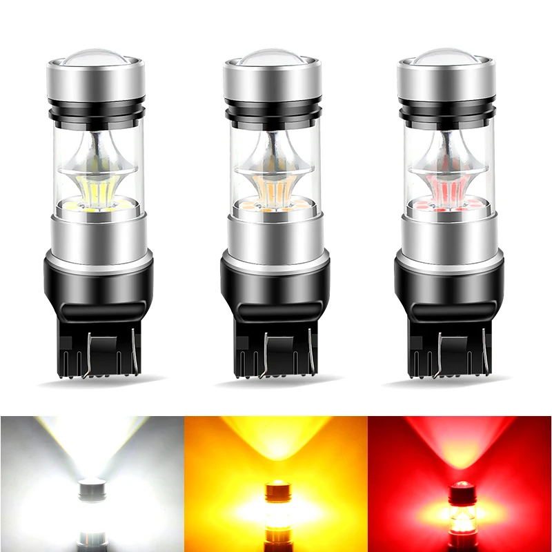 Стоп-сигнал Canbus T20 W21/5W 7443 светодиодный/стоп-сигнал хвостовые лампы, 12 В, красный, для Mazda Mazda2, Mazda3, Mazda5, Mazda6, CX-5, CX-7