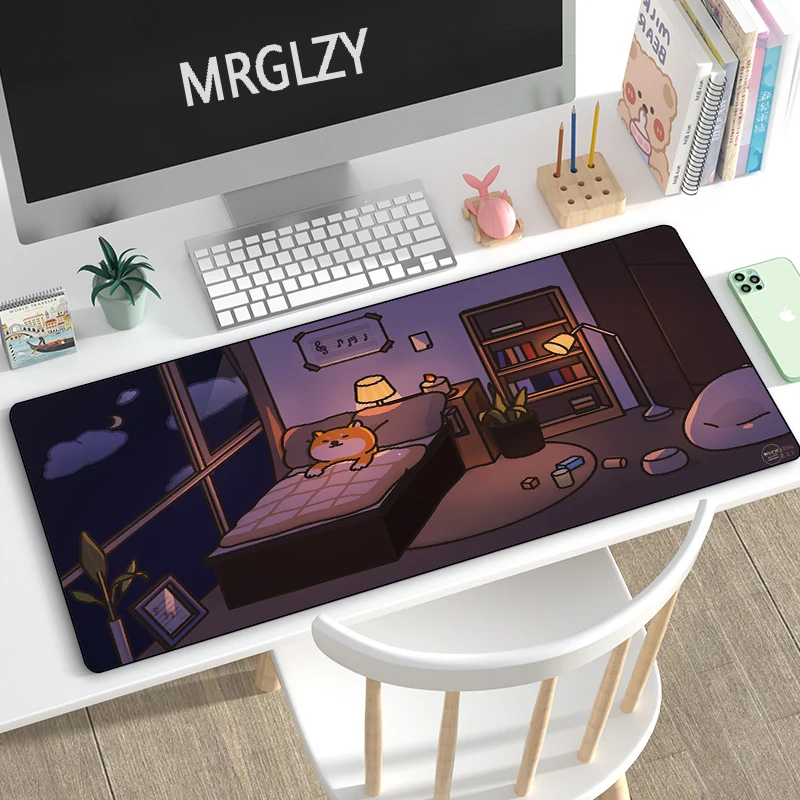 

Cute Cartoon Mouse Pad Large Desk Mat Gaming Mouse Pad Kawaii Rubber Keyboard Mousepad 40*90cm Carpet Girly Decoration for LOL