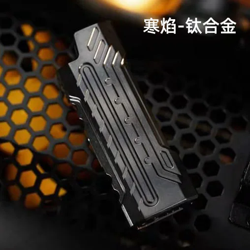

EDC Titanium Alloy Spoiler Square Box Large Hinge Thick Shell Windproof Personal Gift Hiking Handle Outdoor Camping Portable