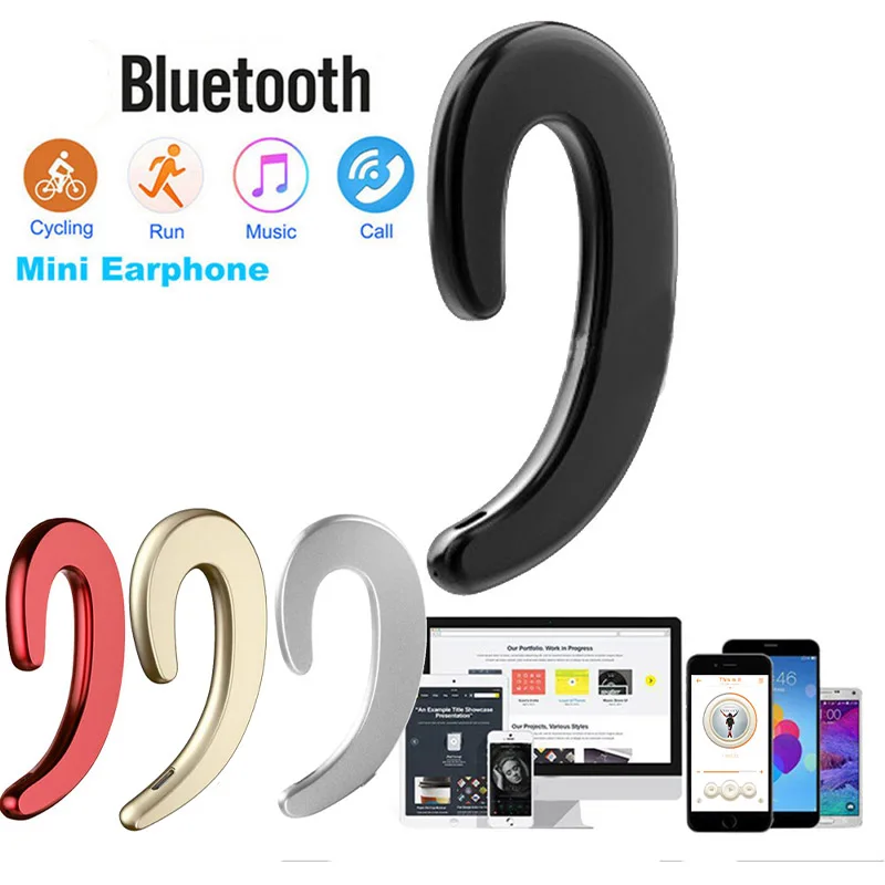

Bone Conduction Headphones Bluetooth-compatible 4.2 Sports Wireless Noise Cancelling Earphone Headset Stereo Hands-free