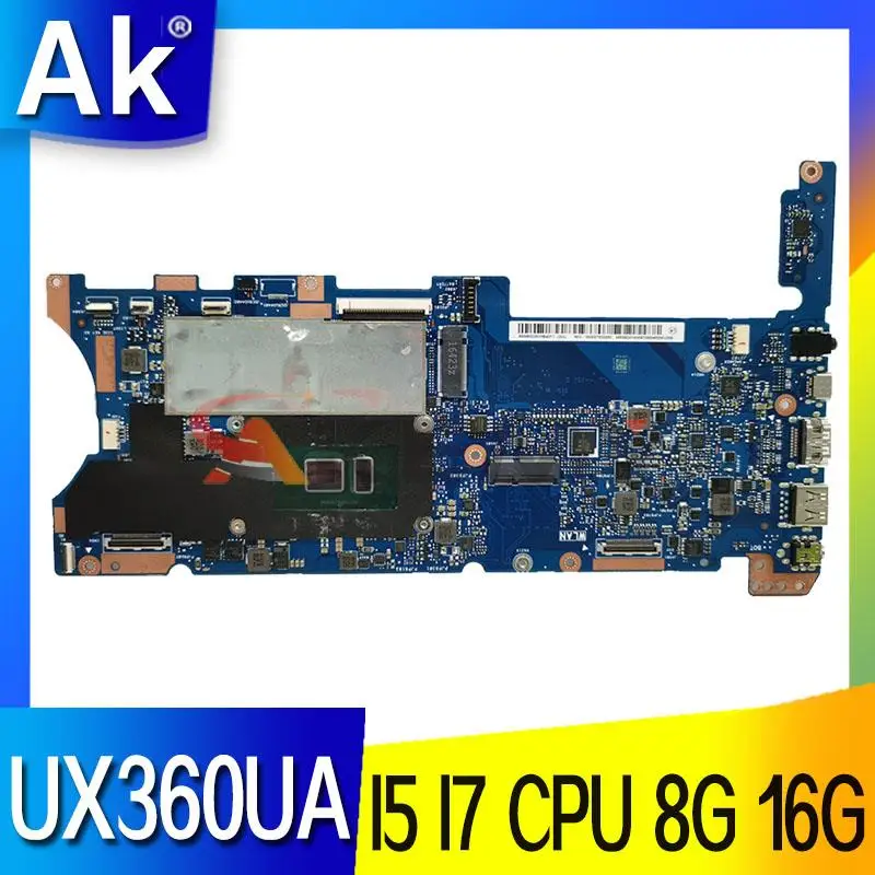 

UX360UA MAINboard For ASUS Zenbook Flip UX360UAK UX360U Notebook Motherboard With I5-7200U I7-7500U CPU 8G/16G 100% Test