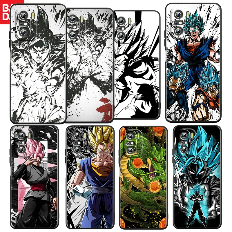 

Anime Dragon Ball Z Cool For Xiaomi Redmi K50 K40 Gaming K30 K20 Pro 5G 10X 9T 9A 9C TPU Soft Black Phone Case Funda Coque Cover