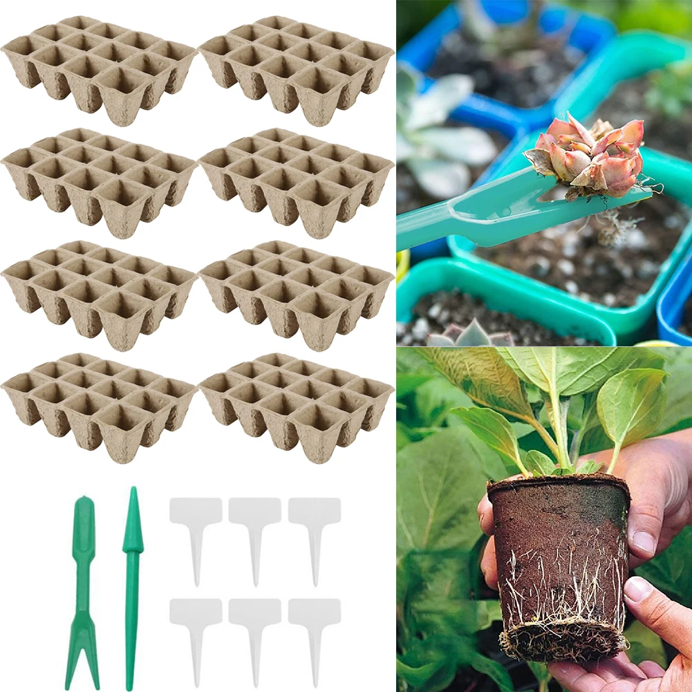 

Biodegradable Paper Pots Plant Starters Seedling Herb Seed Nursery Cup Kit Eco-Friendly Home Cultivation