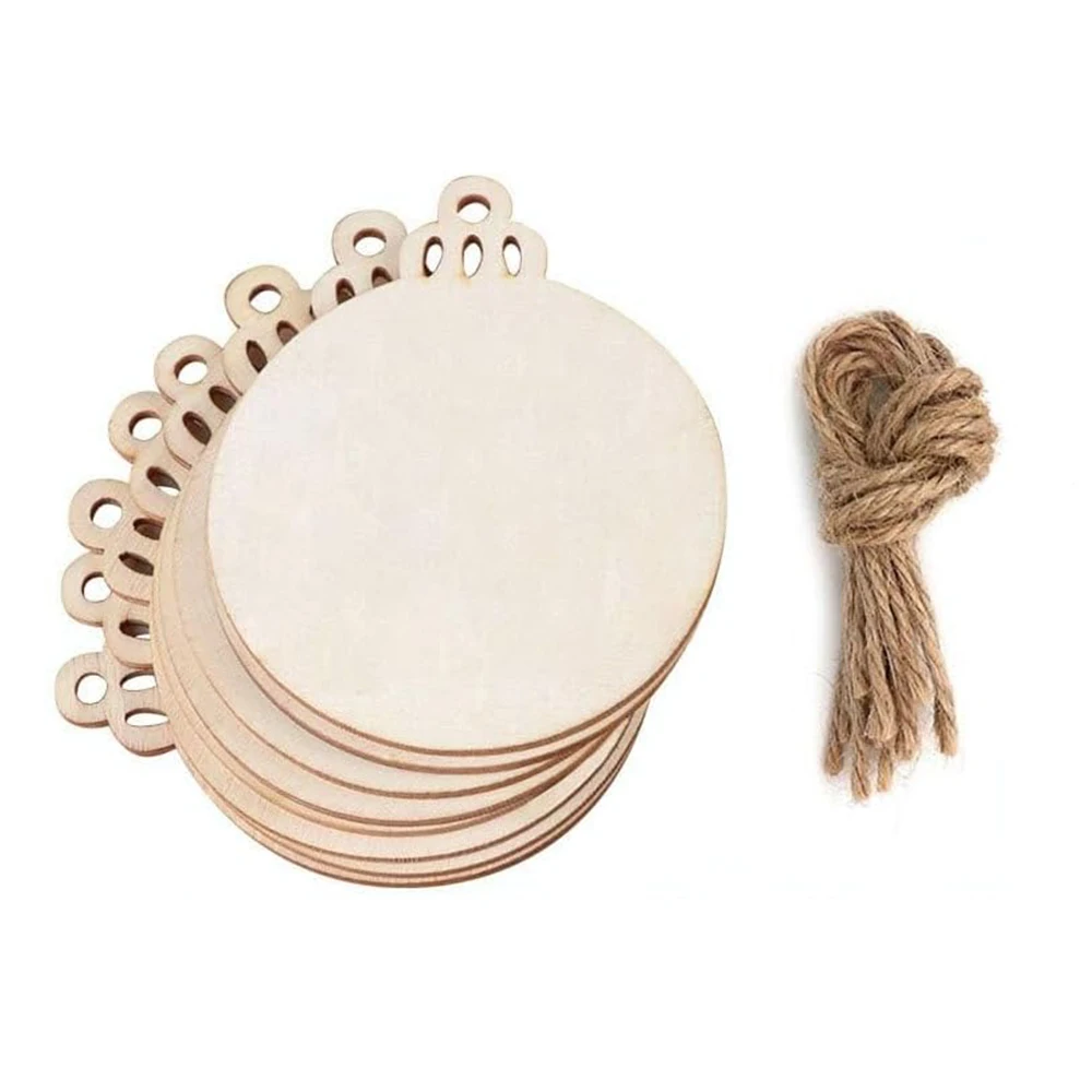 Деревянные круглой формы рождественские шары для творчества