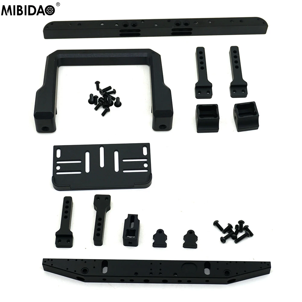 

MIBIDAO RC Car Metal Front/Rear Bumper with Winch Mount For 1/10 TRX-4 TRX4 RC Crawler Upgrade Parts