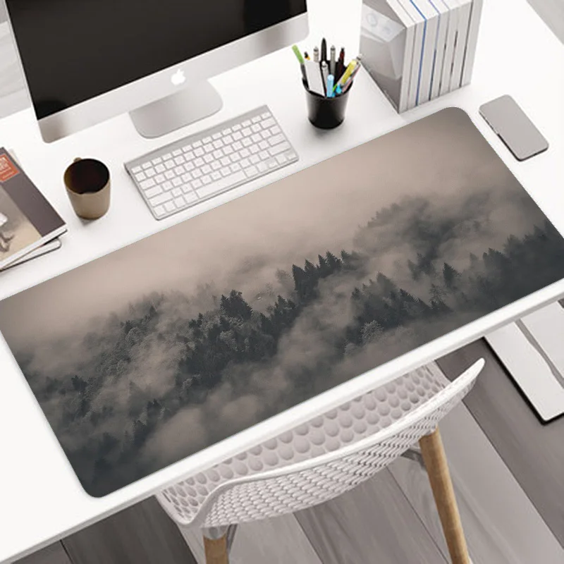 

Forest Extra Large Black Gaming Mouse Pad Non-Slip Rubber Base Giant Mountain Mousepad Waterproof Keyboard Pads Desk Laptop Mat