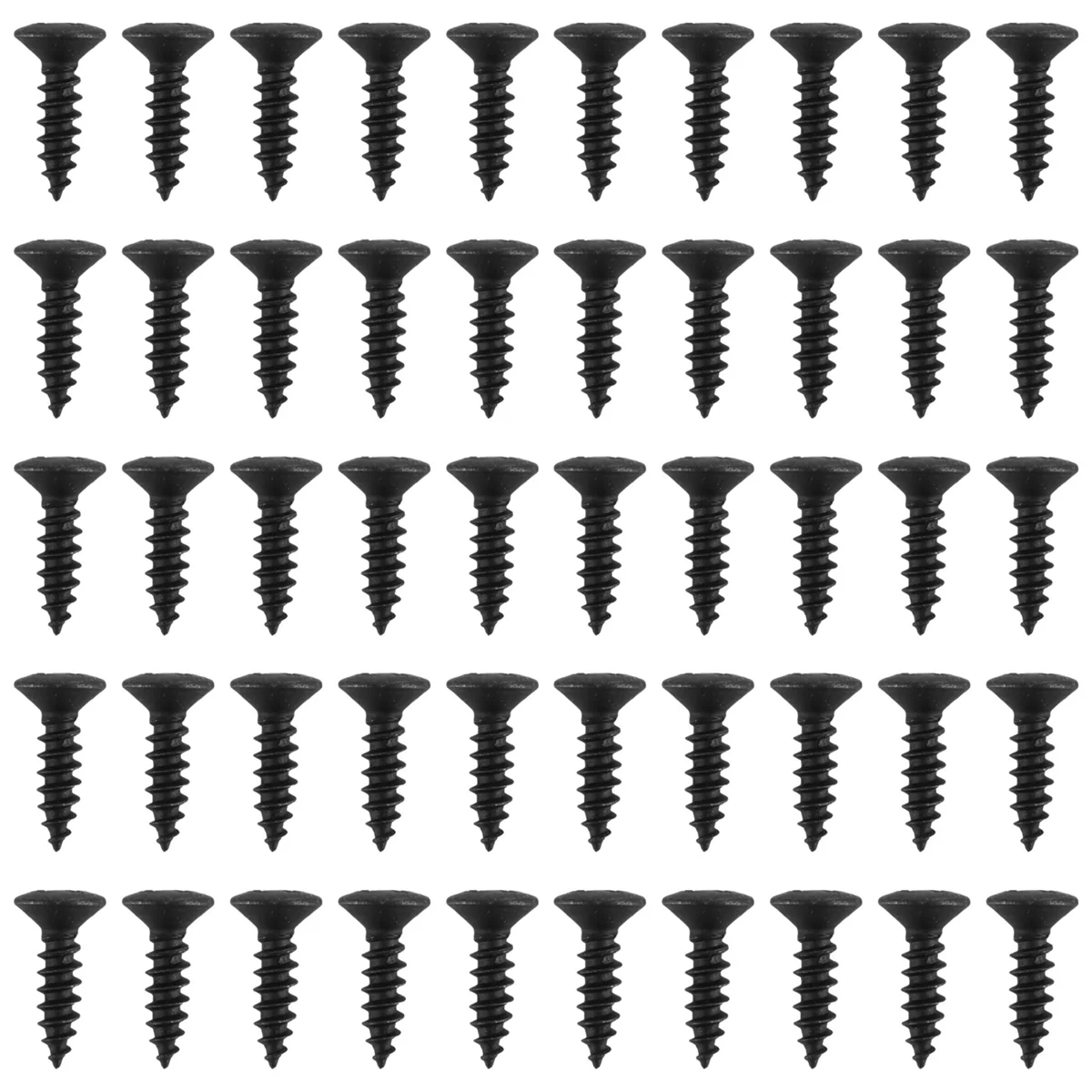 50 шт. винты накладки 3 мм для гитары в стиле Strat (черные)