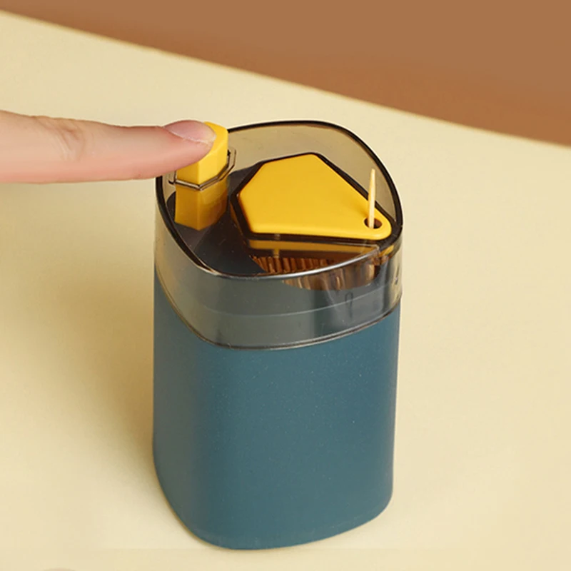 

Toothpick Holder Toothpick Box Creative Press Automatic Sign-out Household Light Luxury Portable Toothpick Dustproof