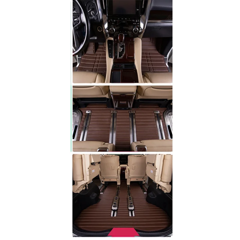 

Good quality! Custom full set car floor mats + trunk mat for Toyota Alphard 7 8 seats 2021-2002 durable waterproof carpets rugs
