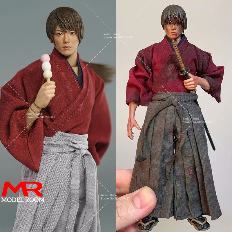 

Atoncustom 1/12 Scale HIMURA KENSHIN Action Figure Normal Damaged Ver. 6-inch Samurai Male Soldier Figurine Collectible Model
