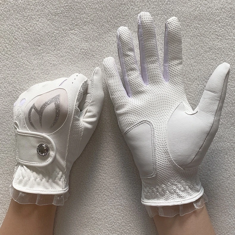 New golf ladies leather gloves comfortable breathable non-slip wear-resistant golf gloves