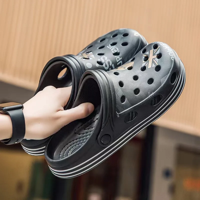 

Новые модные мужские тапочки, летняя Уличная Повседневная обувь EVA резиновые 3 цвета 6 размеров на выбор