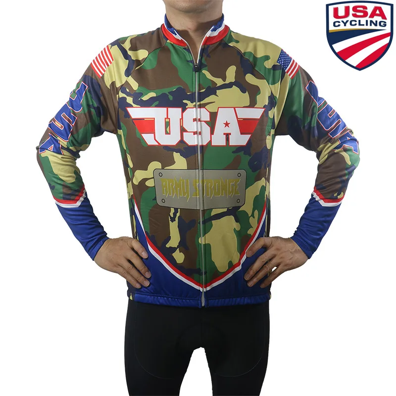 Spring Autumn Long Sleeve Jersey Road Bike USA Coat Downhill Sweater MTB Clothes Cycling Jacket Wear Outdoor Harmony Top Mesh