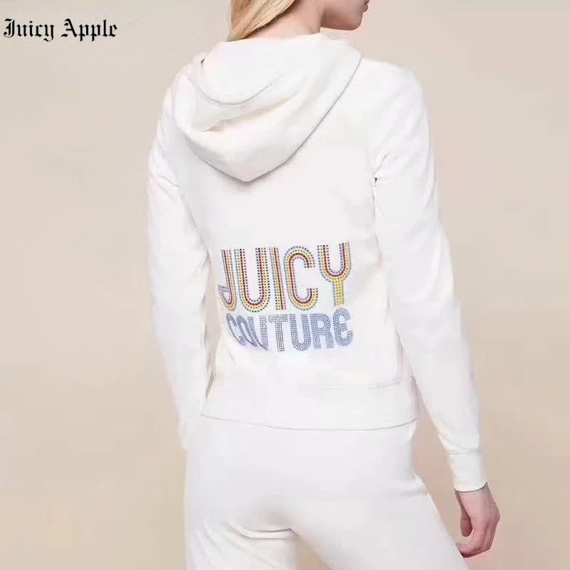 Juicy Apple Tracksuit Women Casual 2 Piece Sportswear Autumn Tracksuit Pants Sweatshirt Sweat Suit Running Fitness Jogging Set