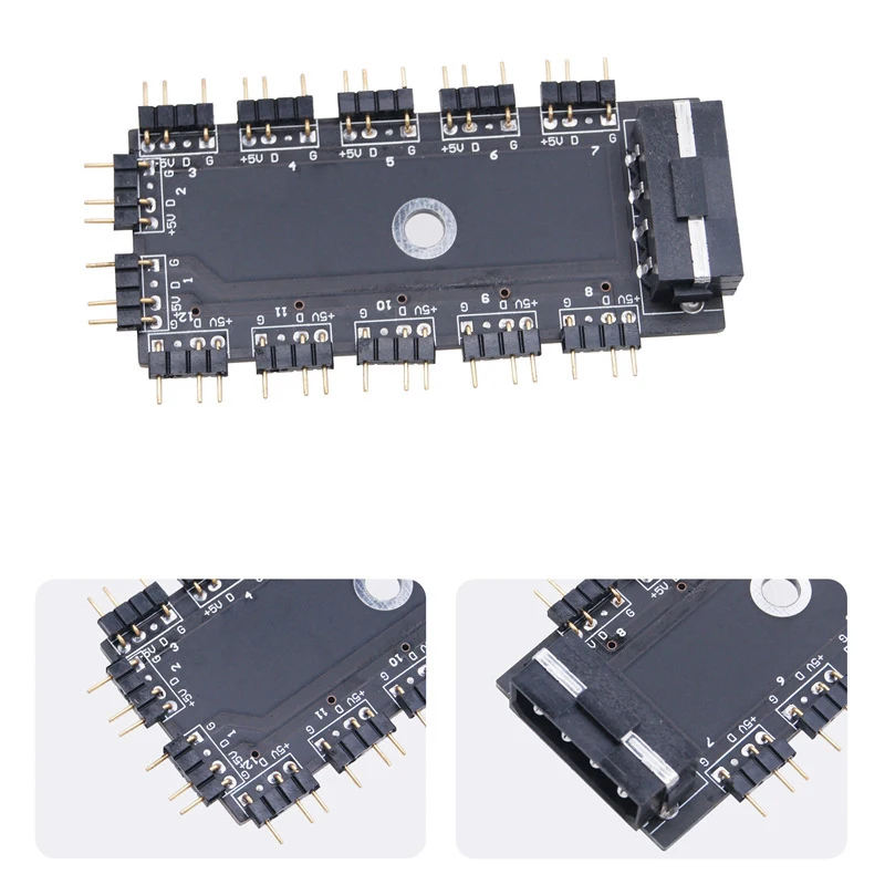 11in1 IDE/SATA к материнской плате AURA 5 В 3-контактный источник питания RGB-концентратор DIY